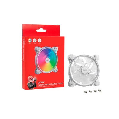 Ventilador XPG HURRICANE 120 ARGB PWM - Blanco, Ventilador, 18, 17 dB, 2000 RPM Ventilador XPG HURRICANE 120 ARGB PWM - Blanco, Ventilador, 18, 17 dB, 2000 RPM